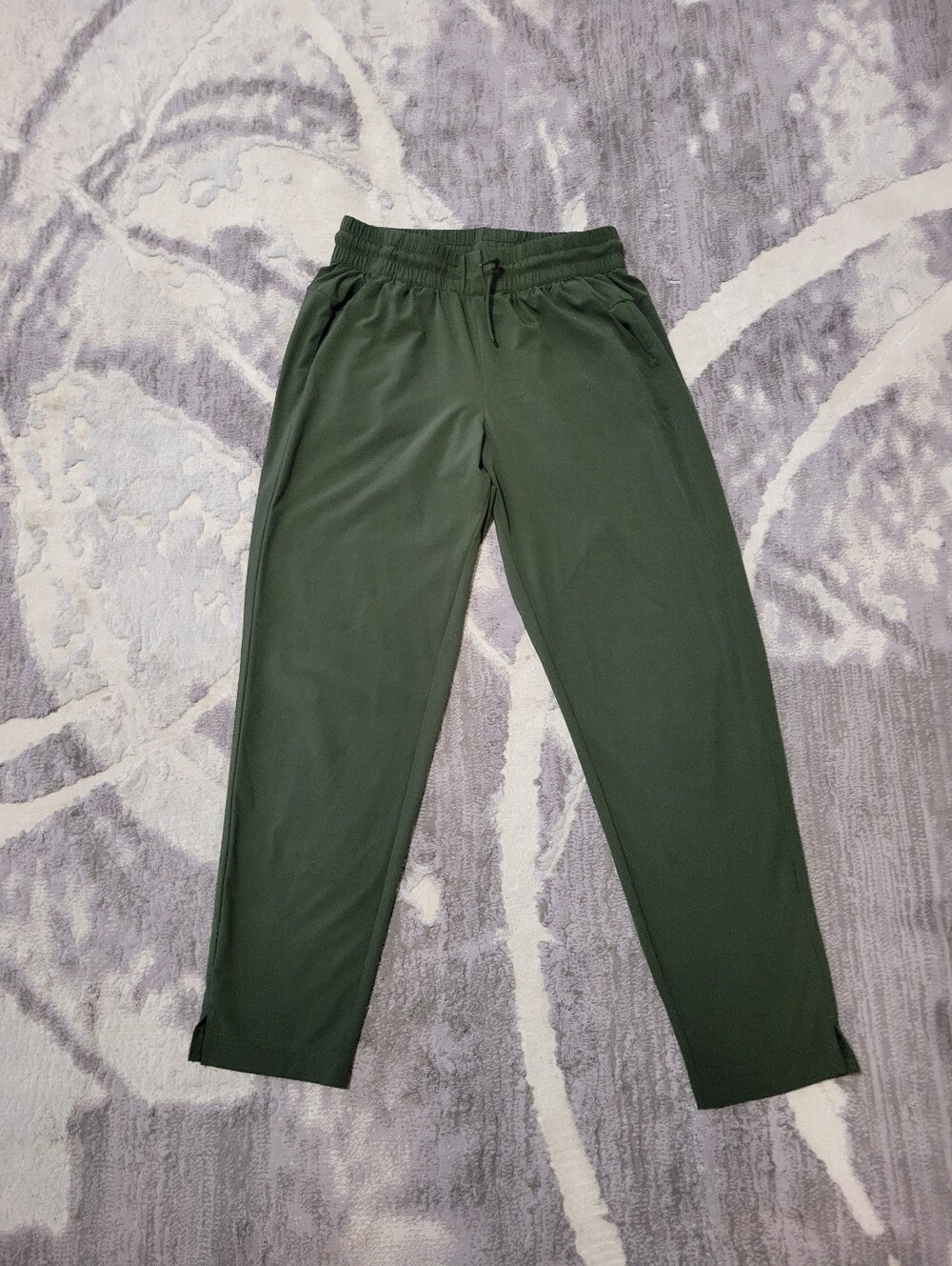 FWD Women's Elastic Waist Drawstring Joggers - Olive Green Size L